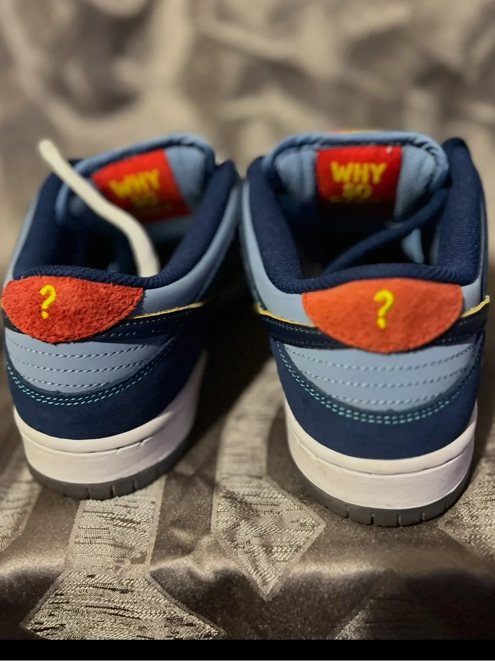 Nike SB Dunk Low Pro Why So Sad Predatory Bird Blue Sneakers Mens 6 Womens 7.5